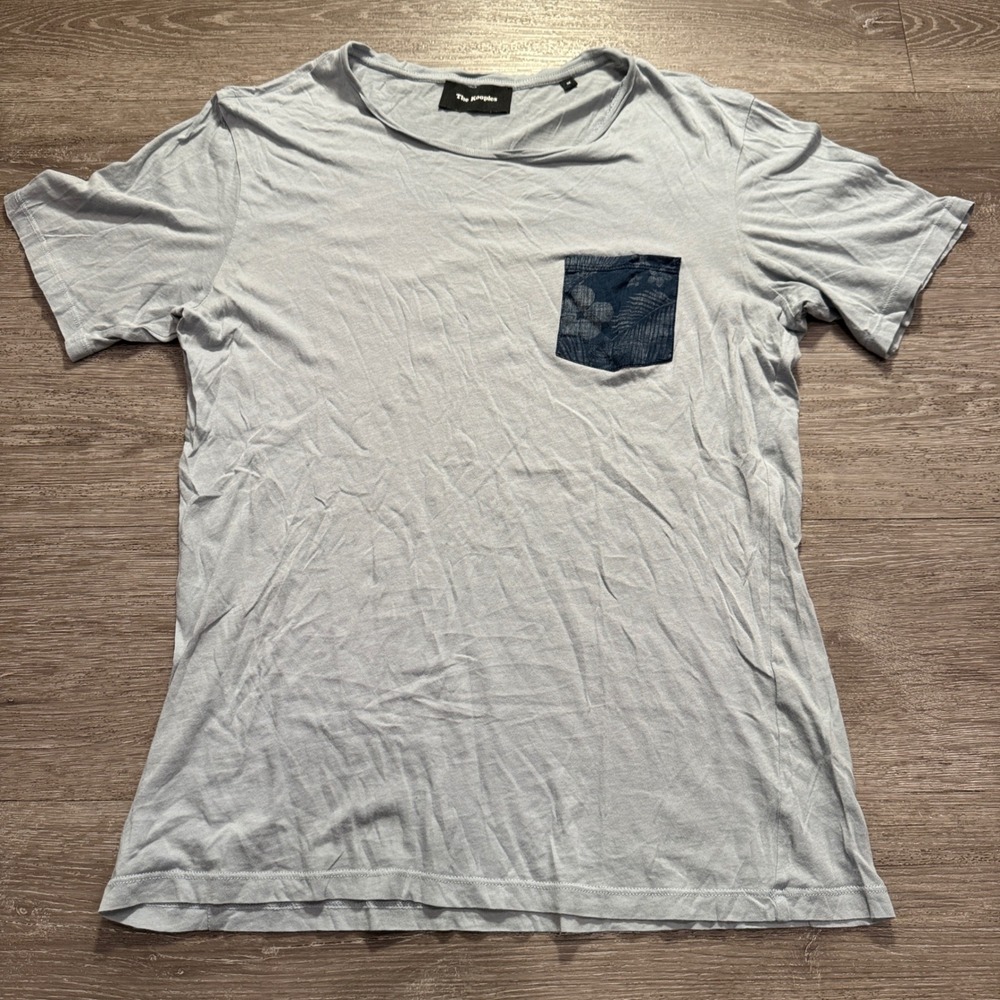 The Kooples Shirt Mens M Floral Pocket Tee Cotton Y2K Minimalist Streetwear